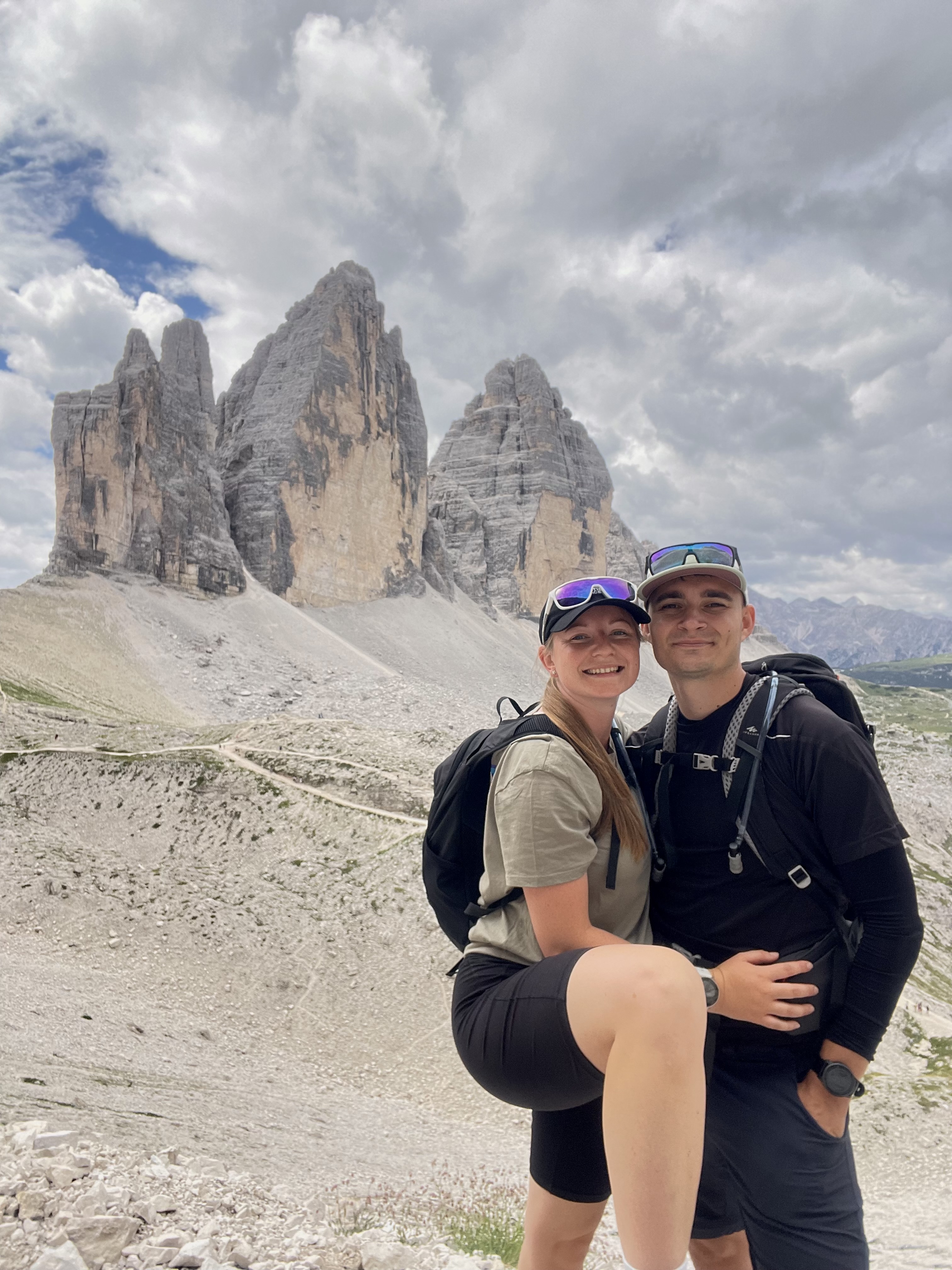 Lucie a Tomáš v Itálii v Dolomitech Tre Cime